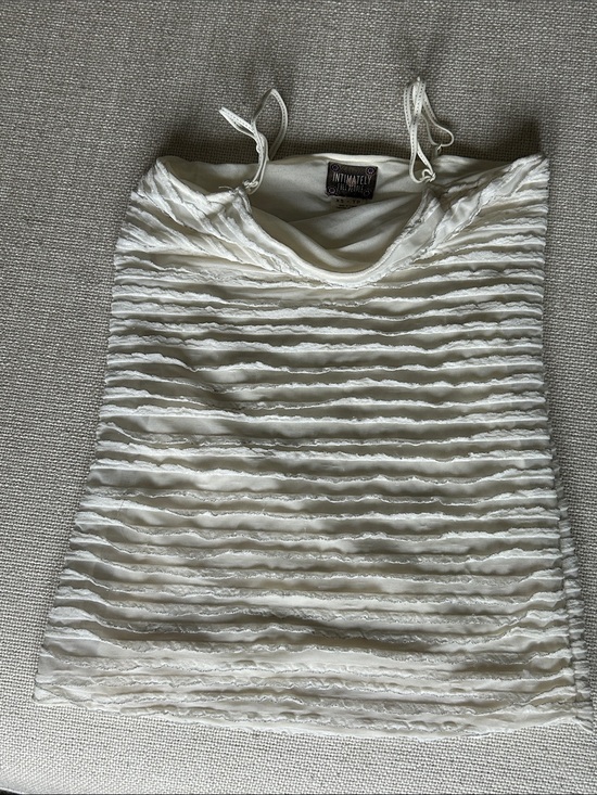Free People Tops - Free people intimately Ivory Ruffle Stripe Tank Top